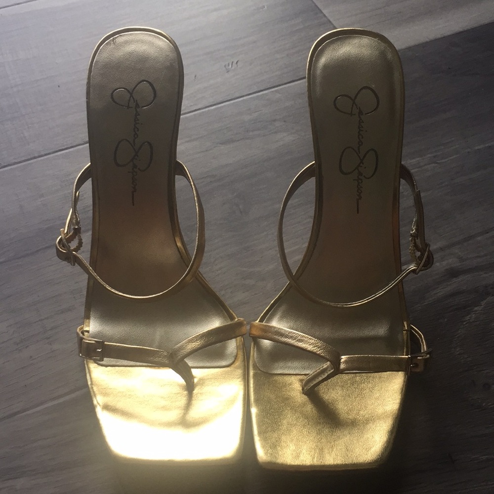 Gold shoes
